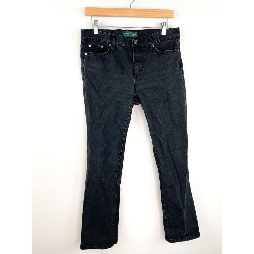 LRL Jeans Mid Rise Lauren Jeans Co Ralph Lauren Black Classic Boot Cut Jeans Siz
